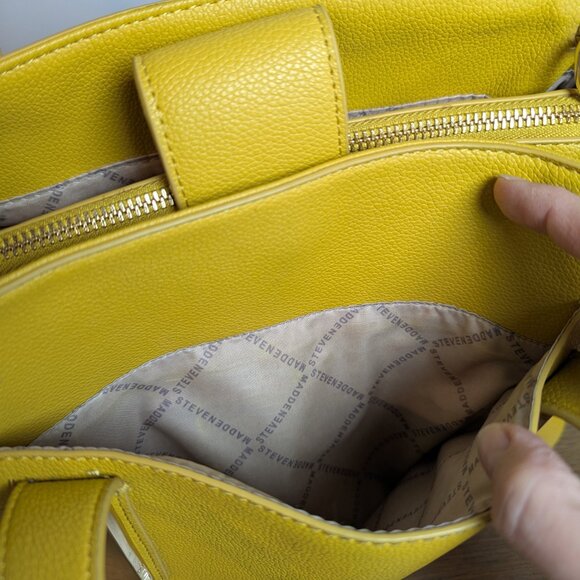 STEVE MADDEN BGRAMMER SATCHEL HAND BAG MUSTARD YELLOW TIK TOK VIRAL TRENDY - Picture 6 of 11
